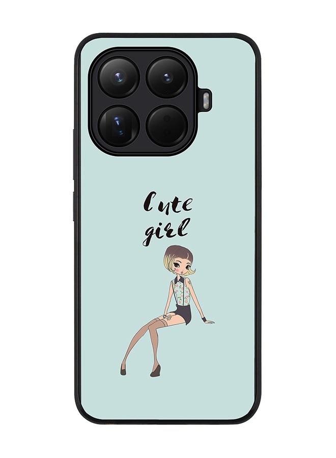 For Xiaomi 15T Pro Case,Slim fit Camera Protection, Shockproof Thin Phone cover  - Shy Cute Girl